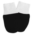 Kojenecké rukavičky pro novorozence úplet Babyrenka - Bílá/černá
