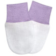 Kojenecké rukavičky pro novorozence úplet Babyrenka - White-lila