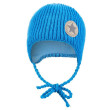 Čepice pletená zavazovací žebro Outlast ® - modrá - Vel. 3 (42-44cm)
