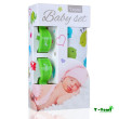 Baby set - bambusová osuška + kočárkový kolíček - Ptáčci zelená