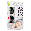 Baby set - bambusová osuška + kočárkový kolíček - Zebra