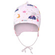 Čepice podšitá zavazovací Outlast® - sv.růžová-tančící zvířátka/růžová baby - Vel. 4 (45-48 cm)