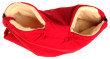 Merino rukávník na kočárek z ovčí/velbloudí vlny na zip 30 x 50 cm - Ovčí vlna červený