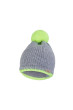 Čepice pletená neon Outlast ® - sv.šedá/žlutá bambule - Vel. 3 (42-44 cm)