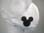 Látková respirační rouška - pro děti 3 - 6 let jednovrstvá Mickey černý