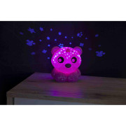 Usínací lampička medvídek s projektorem Playgro - růžová