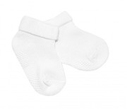 Kojenecké ponožky protiskluzové - Bílé Vel. 80-92 (12-24 m) Risocks