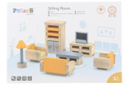 Dřevěný obývací pokoj