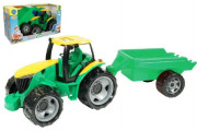 Traktor plast bez lžíce a bagru s vozíkem 71x35x29cm