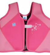 Dětská plovací vesta růžová květy VEL. M (3 - 6 let)