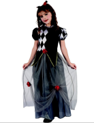 Šaty na karneval - princezna šašek, 120-130 cm
