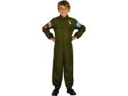 Kostým na karneval - vojenský pilot, 110 - 120 cm