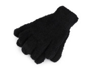 Chlupaté pletené rukavice pro větší děti