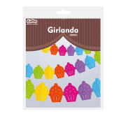Girlanda papírová - Barevné muffiny